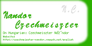 nandor czechmeiszter business card
